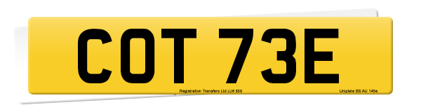 Registration number COT 73E